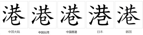 港 漢字|港（汉语汉字）